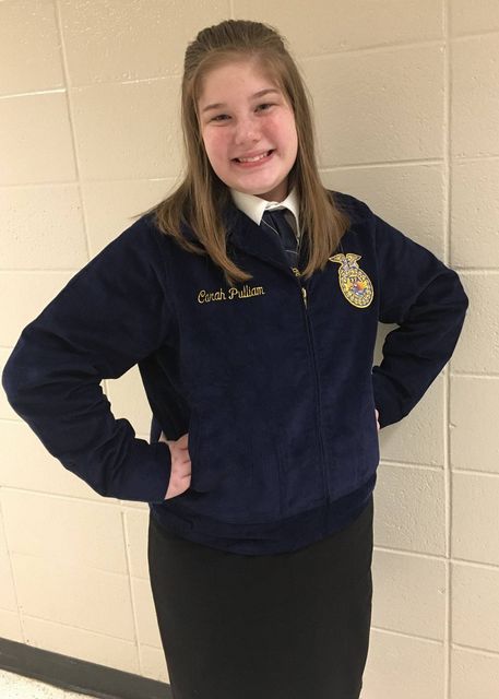 FCMS FFA Creed Speaking Member Carah Pulliam